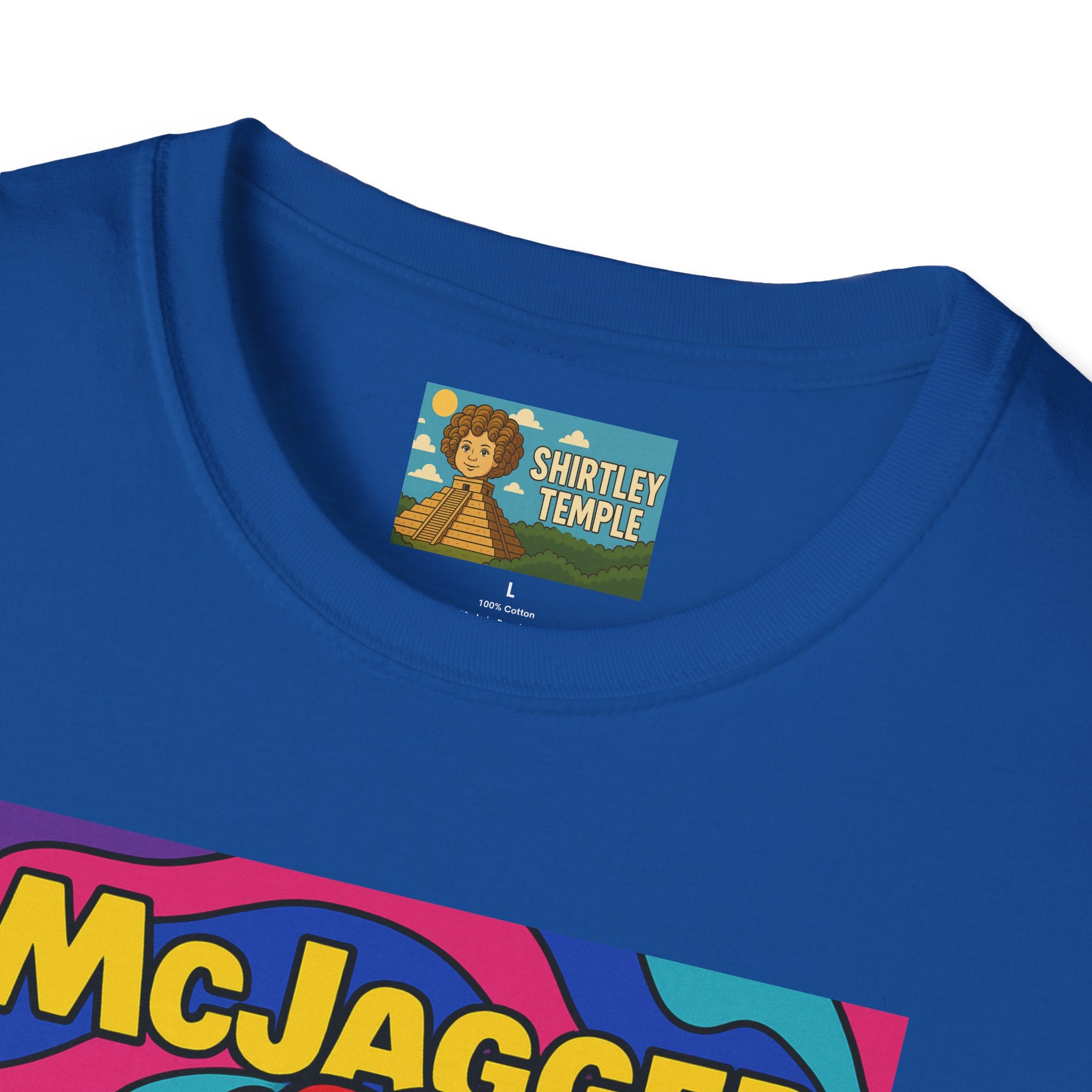 McJagger ver 2 Psychedelic Funny Unisex T-Shirt, Mashup Tribute Tee for Men and Women, Softstyle Shirt for Comedy Fans, Parody Graphic Tee