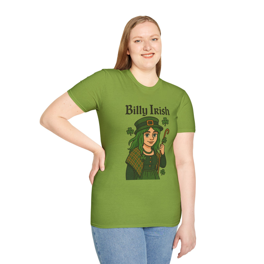 Billy Irish funny shirt parody apparel comedy tribute Billy Eilish as an irish person St. Patty's day