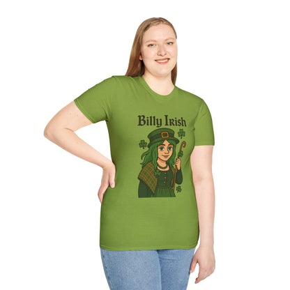 Billy Irish funny shirt parody apparel comedy tribute Billy Eilish as an irish person St. Patty's day