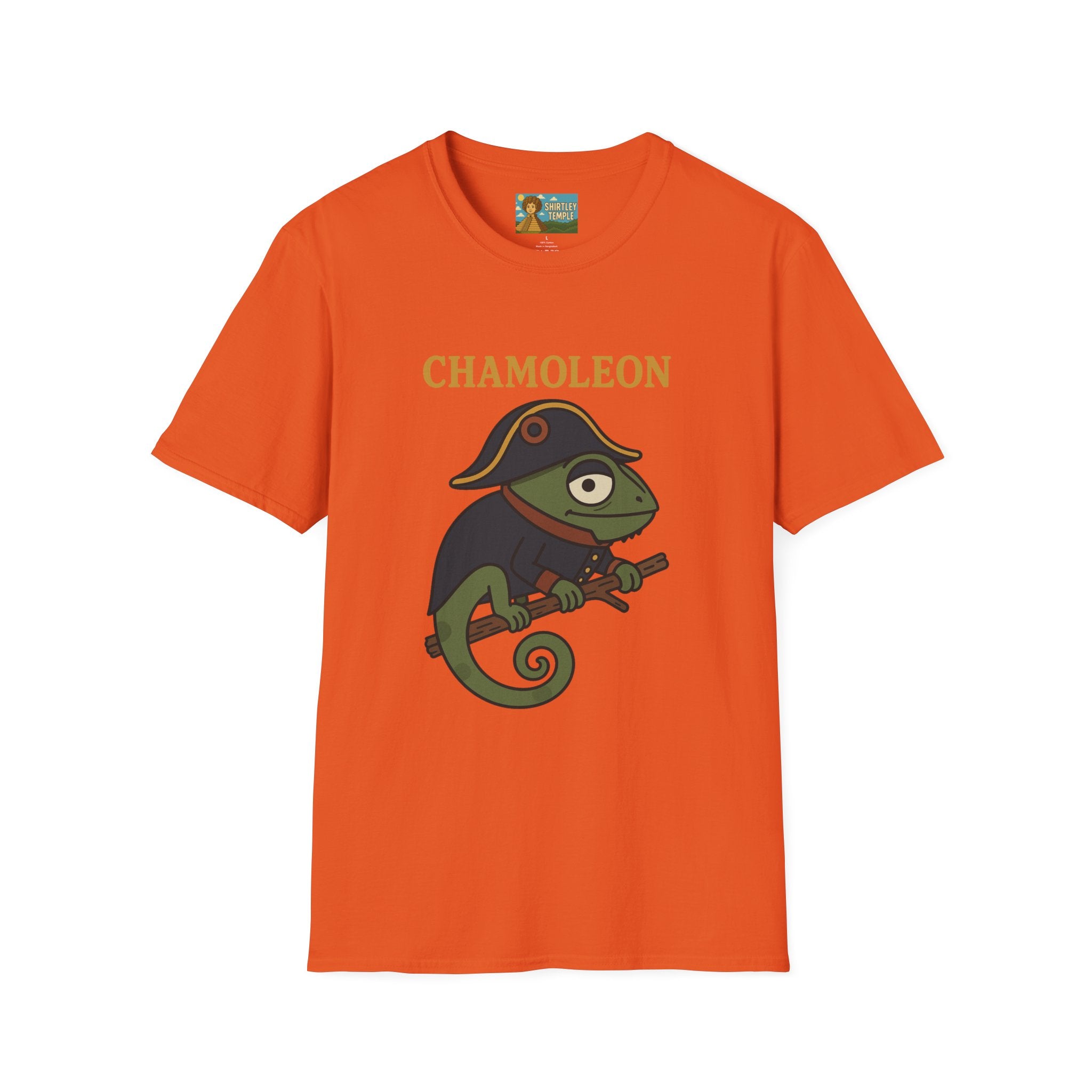 Chamoleon Funny Wordplay Parody Unisex T-Shirt, Napoleon Bonaparte Chameleon Tee Shirt Apparel