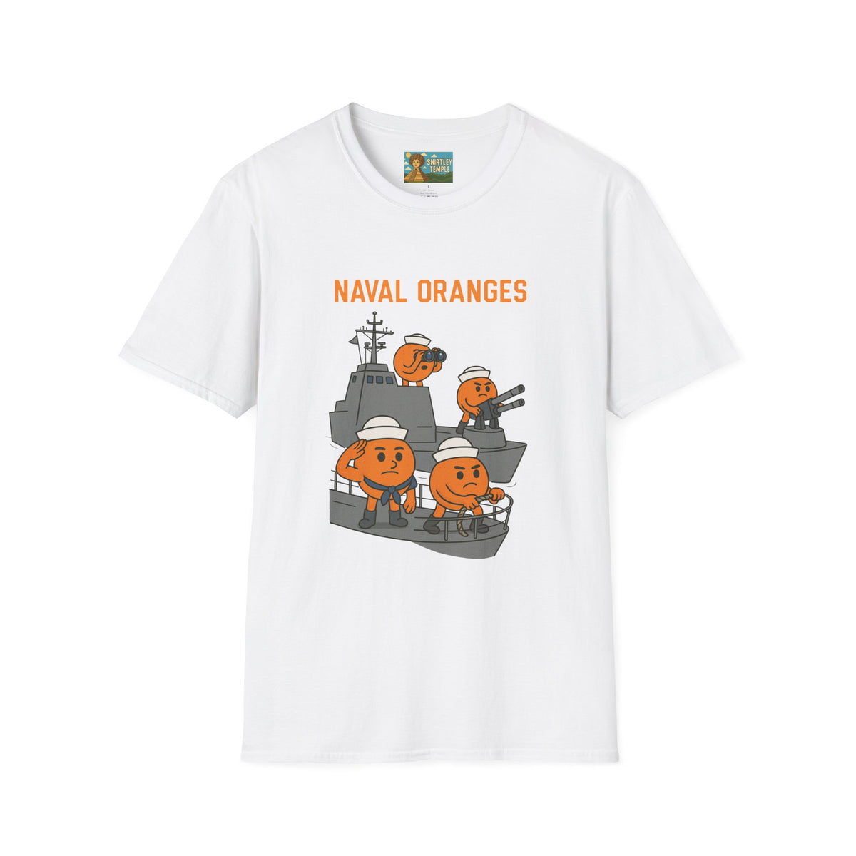 Naval Oranges Unisex Softstyle T-Shirt, Funny Shirt Parody Wordplay Mashup, Navy People Comedy Pun Punny, Navel Oranges Tee, Citrus Humor