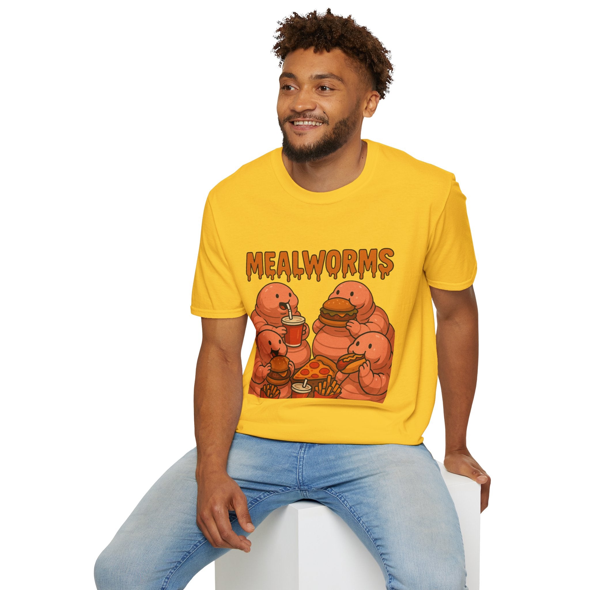 Mealworms Funny Shirt, Fat Earthworms Parody Tee, Wordplay Pun, Comedy Gift Apparel, Meal Lovers, Worm Fans, Hilarious