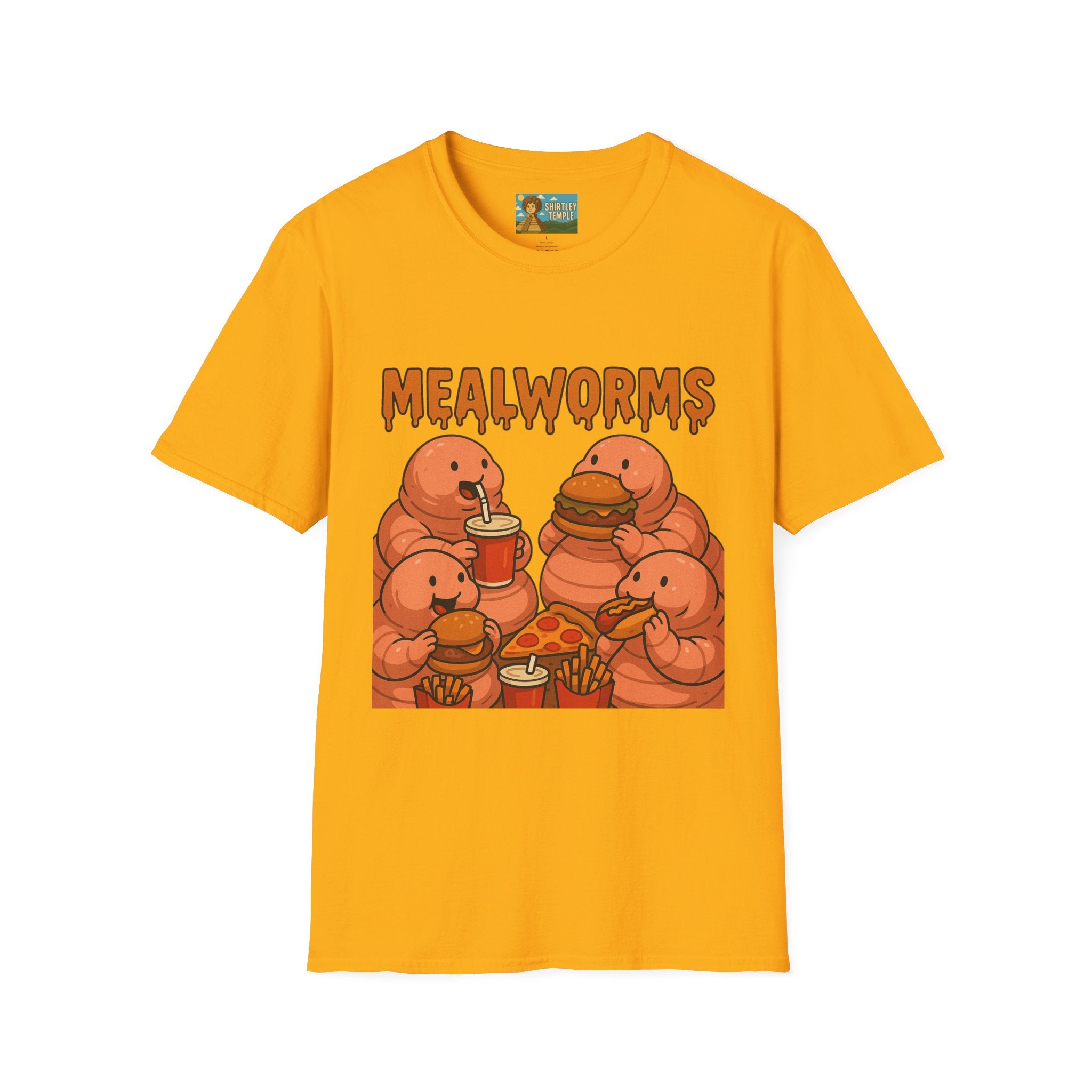 Mealworms Funny Shirt, Fat Earthworms Parody Tee, Wordplay Pun, Comedy Gift Apparel, Meal Lovers, Worm Fans, Hilarious