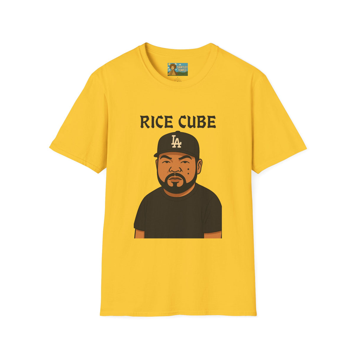 Rice Cube Funny T-Shirt, Ice Cube Asian Parody Shirt, Wordplay Tee, Hip-Hop Music Fan Gift, Unisex Softstyle Top