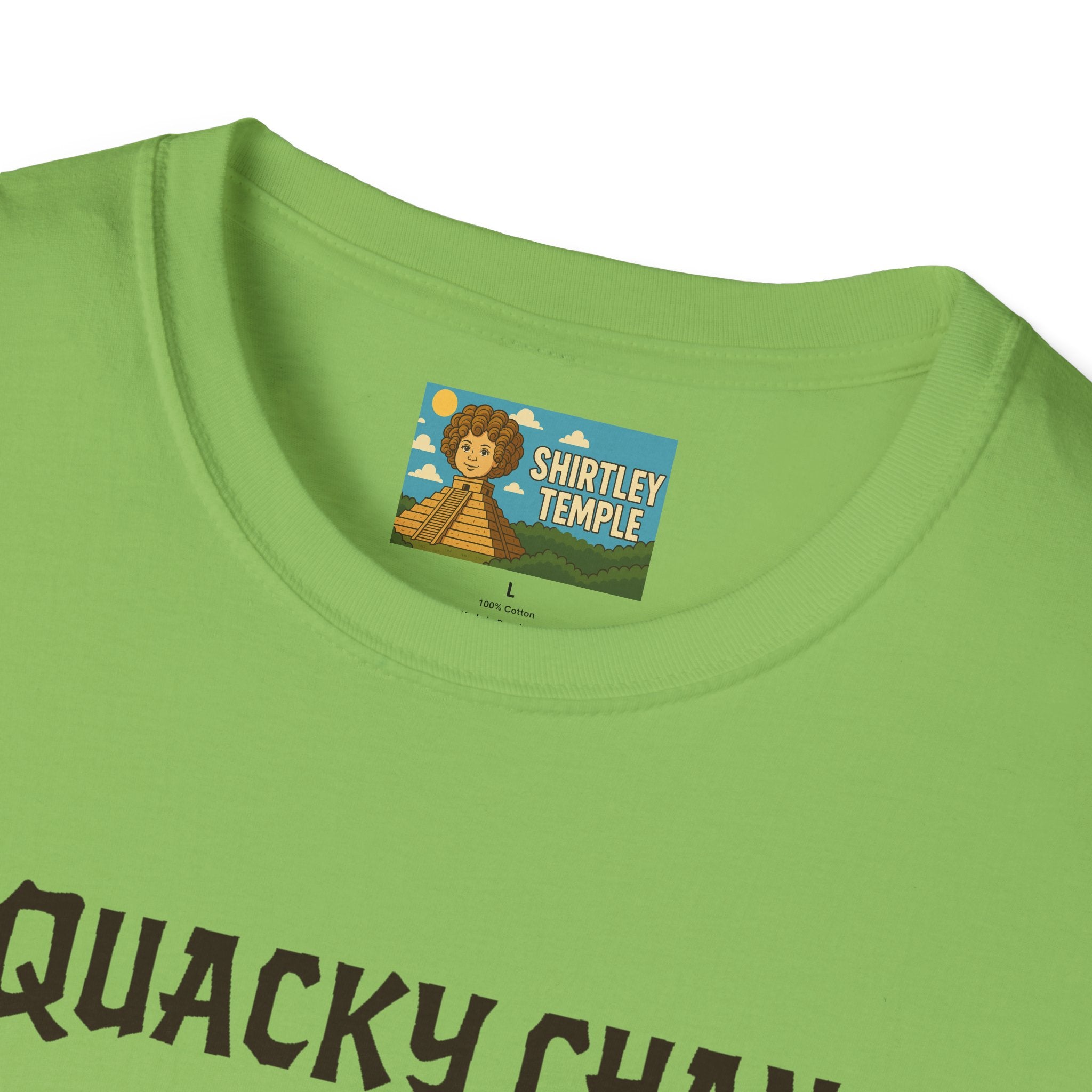 Quacky Chan Funny T-Shirt, Jackie Chan Duck Mashup Tee, Martial Arts Quack Movie Star Shirt, Comedy Parody Apparel, Unisex Softstyle Top
