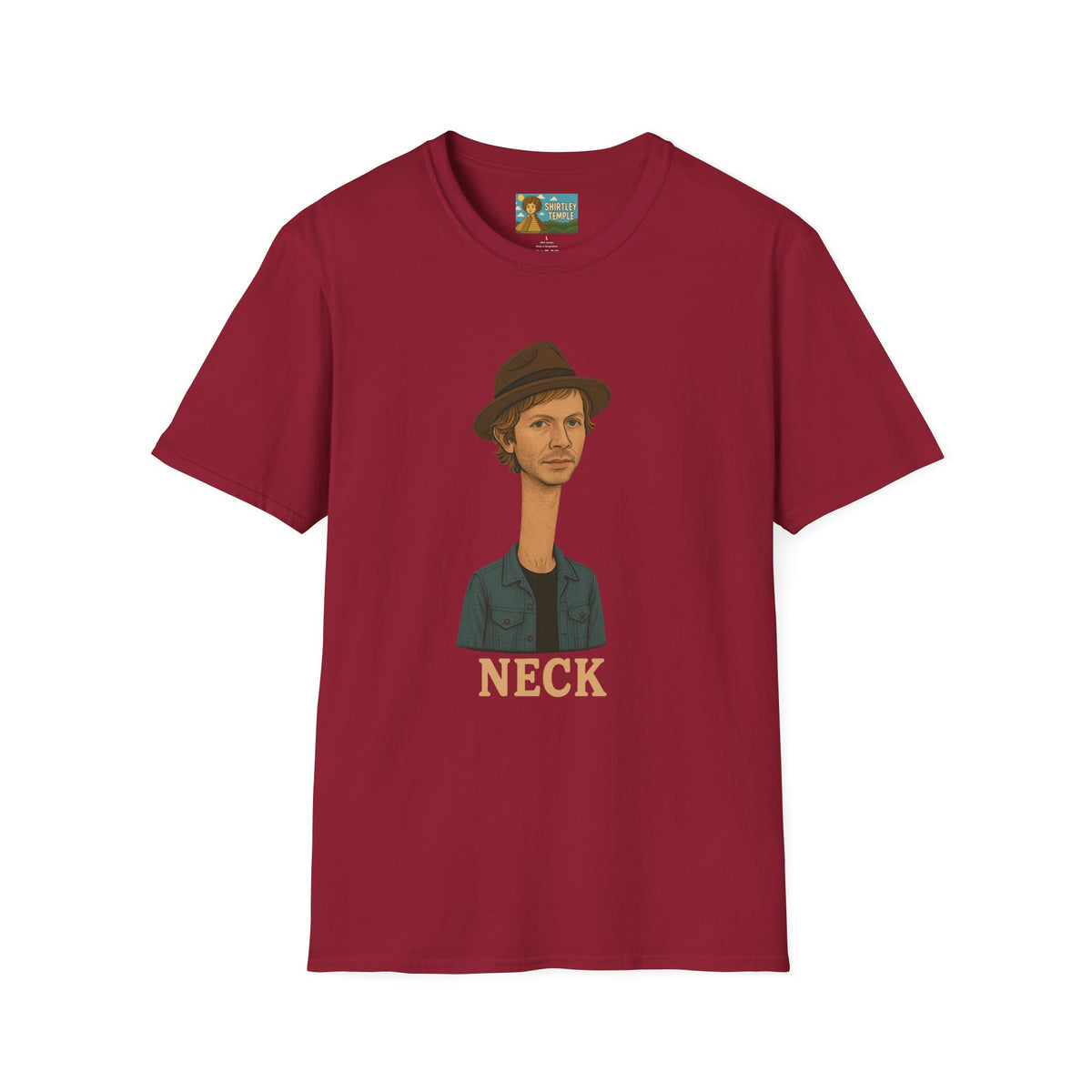 Neck Funny Long Neck Beck Tribute Unisex T-Shirt, Musician Parody Tee, Top for Comedy Fans, Neck Shirt with Wordplay, Music Lover Gift
