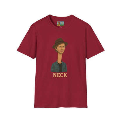 Neck Funny Long Neck Beck Tribute Unisex T-Shirt, Musician Parody Tee, Top for Comedy Fans, Neck Shirt with Wordplay, Music Lover Gift