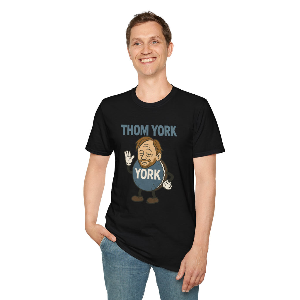 Thom York Peppermint Patty T-Shirt, Radiohead Musician Gift, Alternative Rock Tee, Funny Singer Shirt, Softstyle Unisex Top