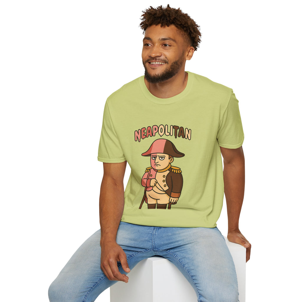 Neapolitan funny mashup shirt, Napoleon Bonaparte Ice Cream Parody Tshirt, Comedy Mashup Tee, Softstyle Unisex Top, Humorous Graphic Tee
