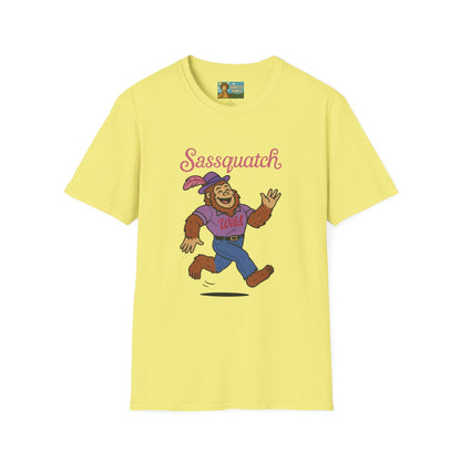 Sassquatch Unisex T-Shirt, Funny Sasquatch Shirt with Sassy Flair, Comedy Parody Tee, Wordplay Design, Bigfoot Graphic Shirt