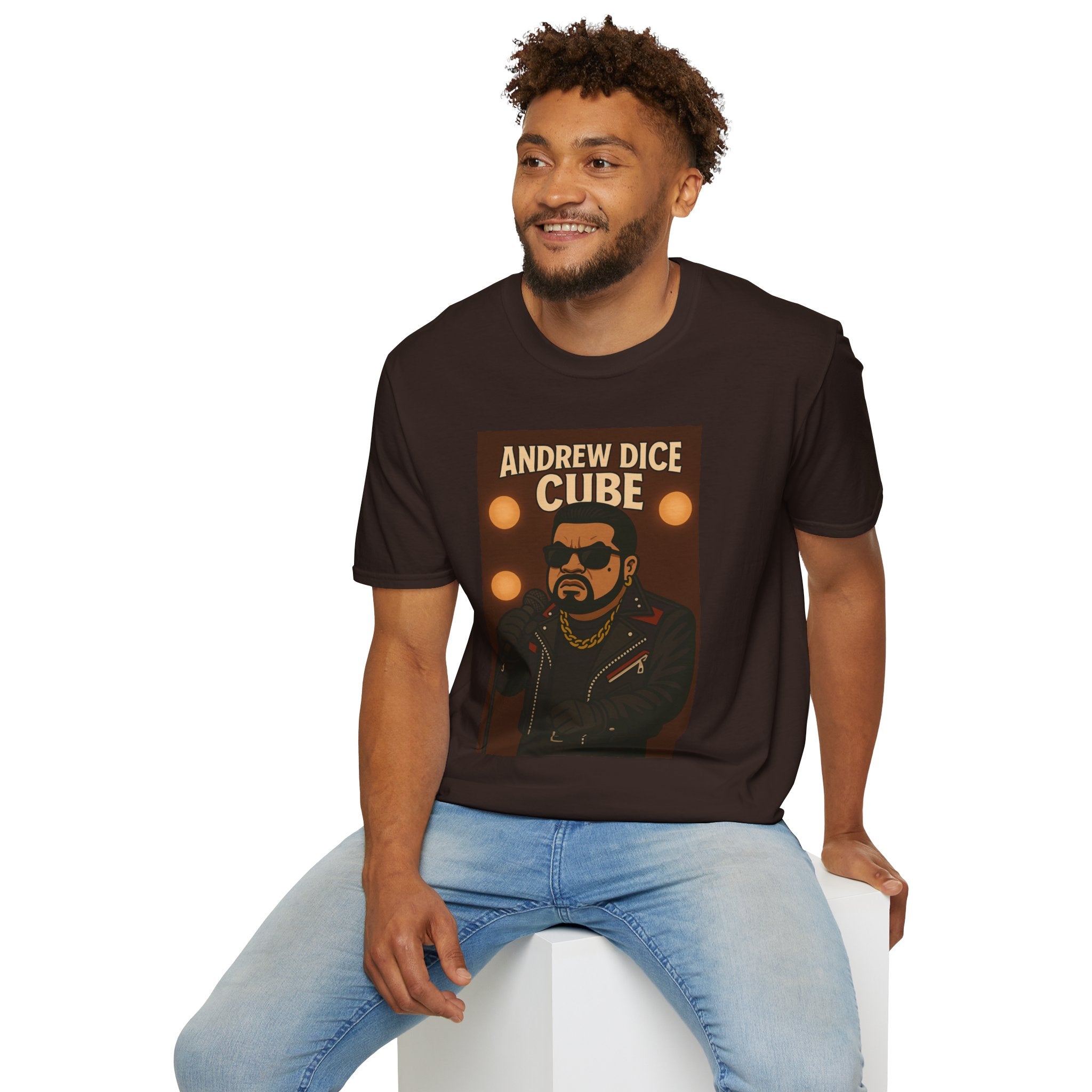 Andrew Dice Cube funny mashup Comedian T-Shirt, Humorous Wordplay Tee, Unisex Softstyle Top