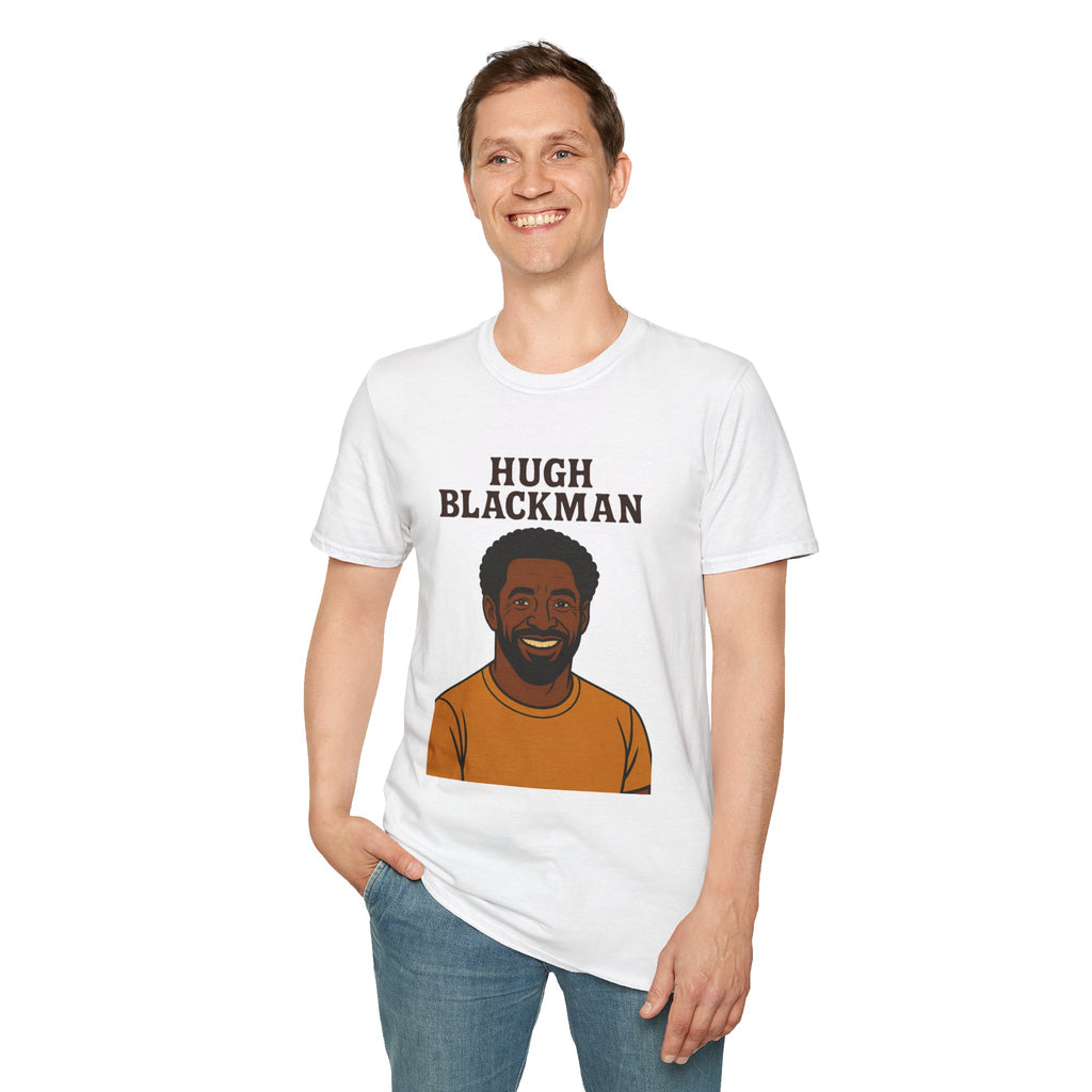 Hugh Blackman Parody T-Shirt, Funny Hugh Jackman Darker Person Tee, Comedy Tribute Apparel, Softstyle Unisex Shirt, Gift for Fans