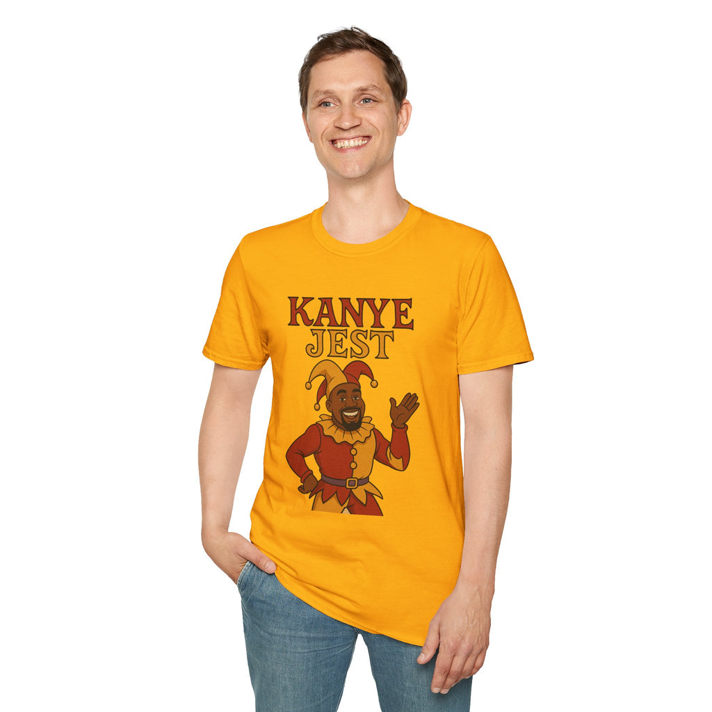 Kanye Jest Funny T-Shirt, Parody Tribute Rapper, Comedy Mashup Meme, Jester Tee, Humorous Graphic Tee