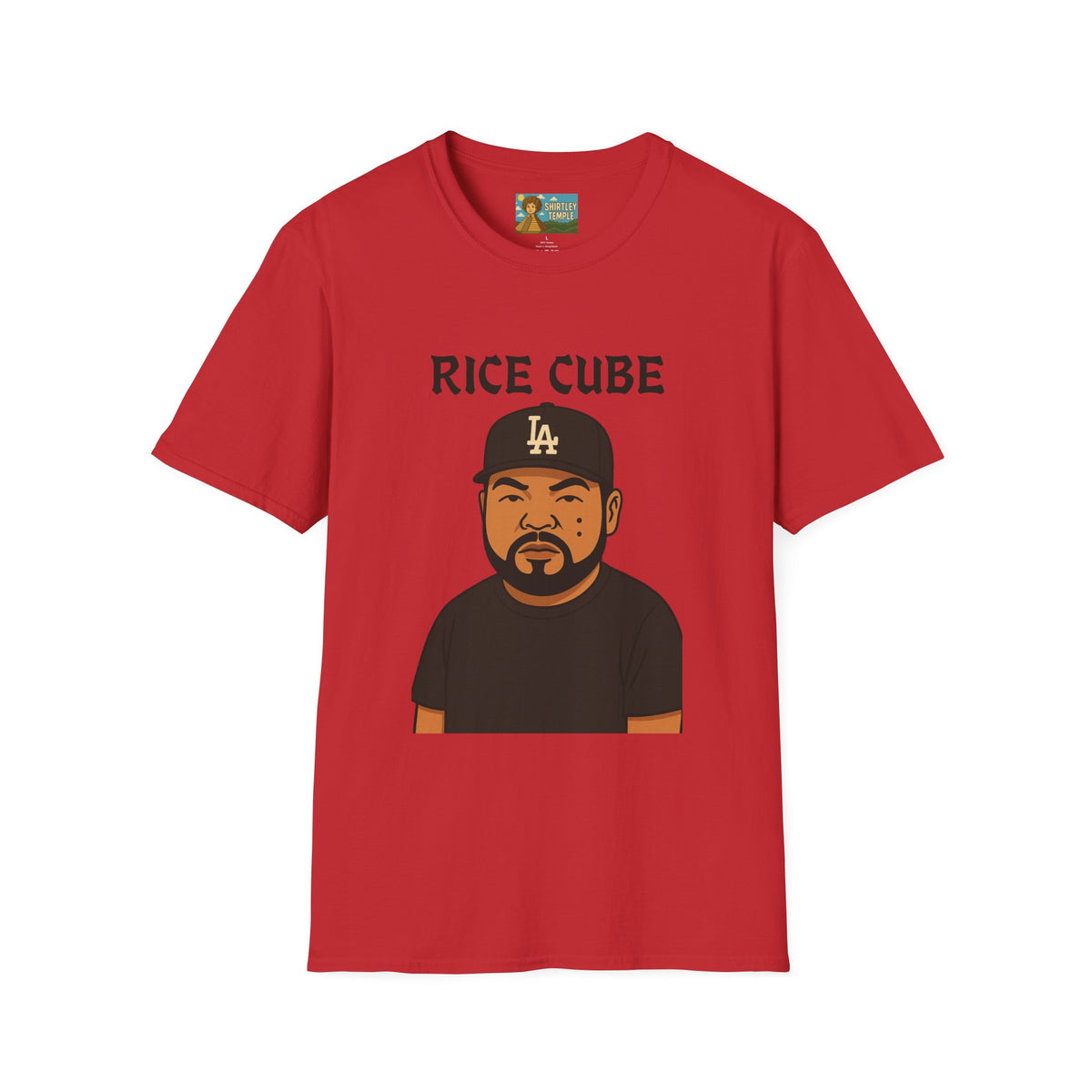 Rice Cube Funny T-Shirt, Ice Cube Asian Parody Shirt, Wordplay Tee, Hip-Hop Music Fan Gift, Unisex Softstyle Top