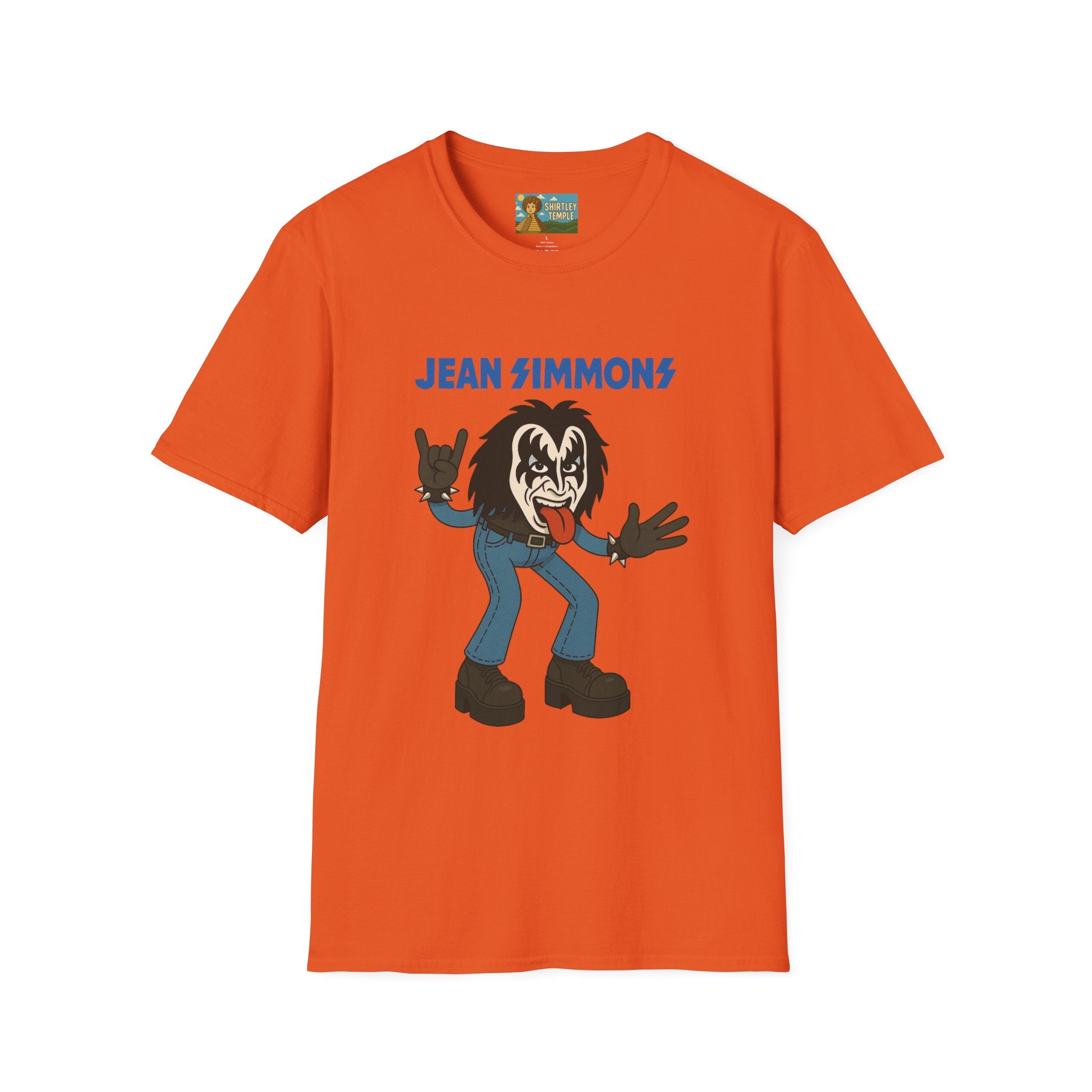 Jean Simmons Funny Shirt Mashup Tribute Parody Pun Rockstar Softstyle T-Shirt, Unisex Tee, Graphic Tee, Music Lover Gift, Jeans Lover Shirt,