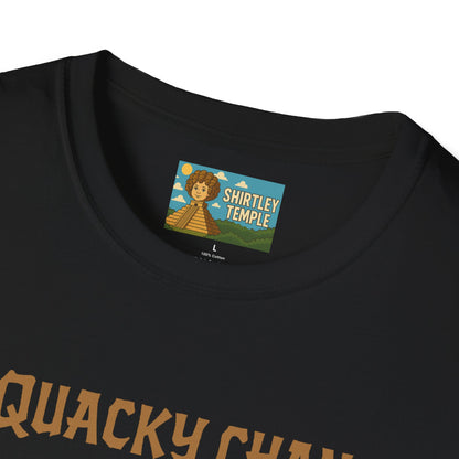 Quacky Chan Funny T-Shirt, Jackie Chan Duck Mashup Tee, Martial Arts Quack Movie Star Shirt, Comedy Parody Apparel, Unisex Softstyle Top