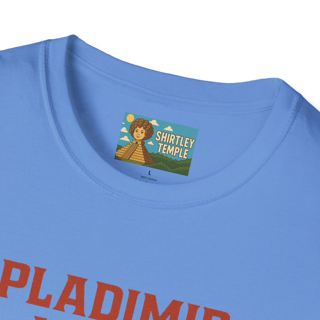 Pladimir Vutin T-Shirt, Funny Putin Parody Shirt, Plaid Person Pun Tee, Comedy Putin Plaid Top, Vladimir Putin Plaid Wordplay Apparel