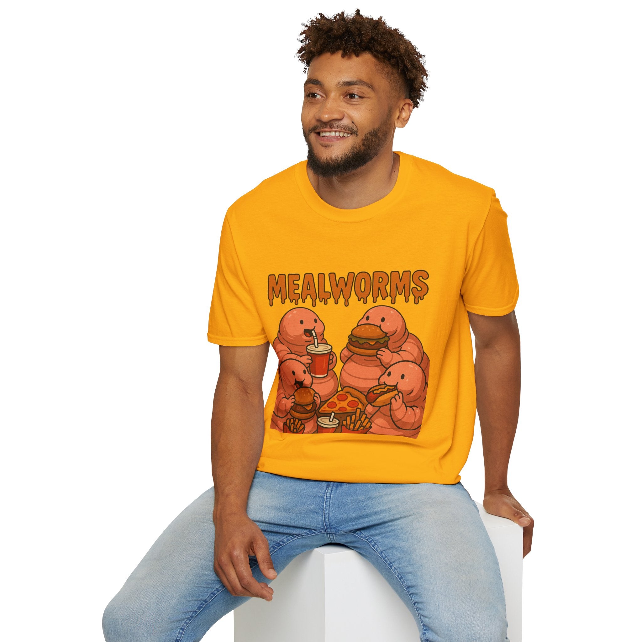 Mealworms Funny Shirt, Fat Earthworms Parody Tee, Wordplay Pun, Comedy Gift Apparel, Meal Lovers, Worm Fans, Hilarious