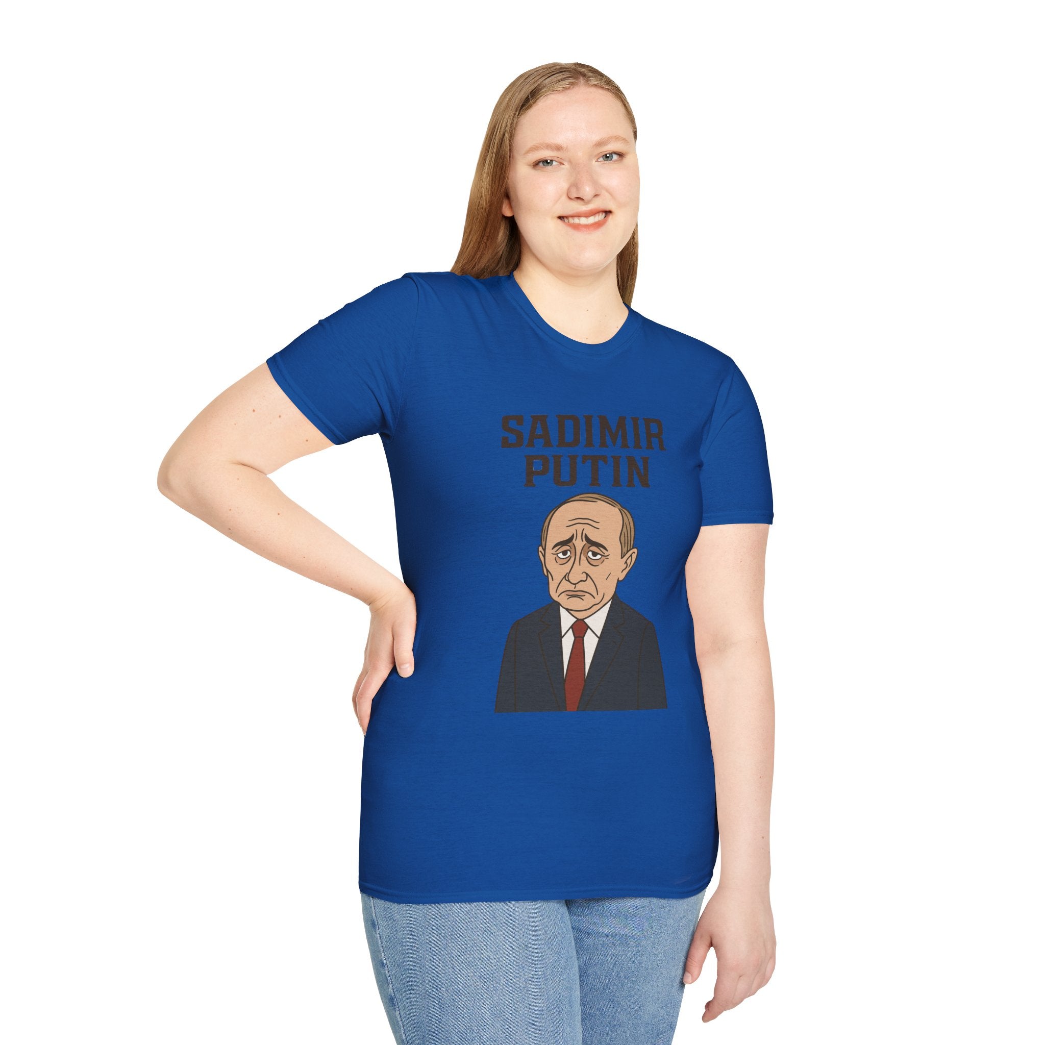 Sadimir Putin Funny T-Shirt, Vladimir Putin Parody Tee, Sad Person Comedy Shirt, Wordplay Humor Top