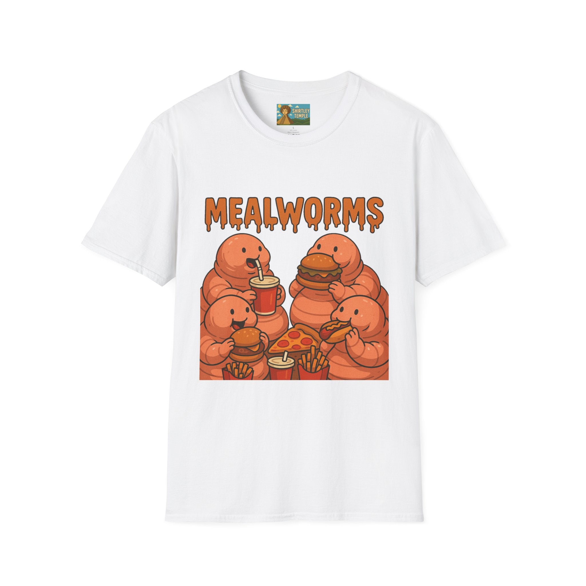 Mealworms Funny Shirt, Fat Earthworms Parody Tee, Wordplay Pun, Comedy Gift Apparel, Meal Lovers, Worm Fans, Hilarious