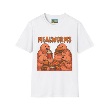 Mealworms Funny Shirt, Fat Earthworms Parody Tee, Wordplay Pun, Comedy Gift Apparel, Meal Lovers, Worm Fans, Hilarious