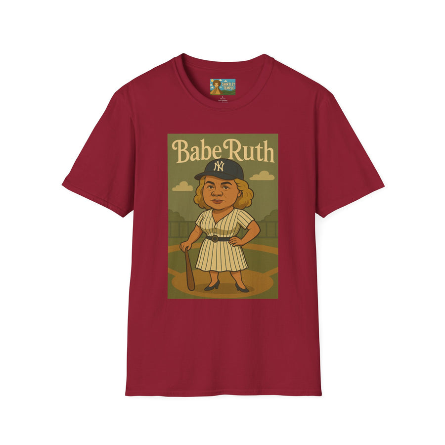 Babe Ruth funny wordplay pun baseball star remagined as a babe vintage nerd gift