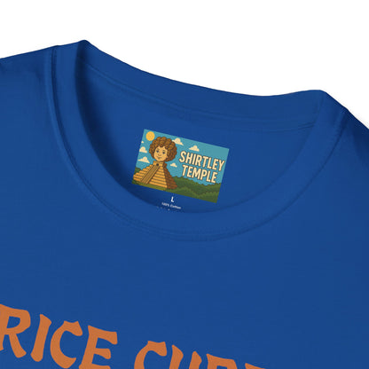 Rice Cube Funny T-Shirt, Ice Cube Asian Parody Shirt, Wordplay Tee, Hip-Hop Music Fan Gift, Unisex Softstyle Top