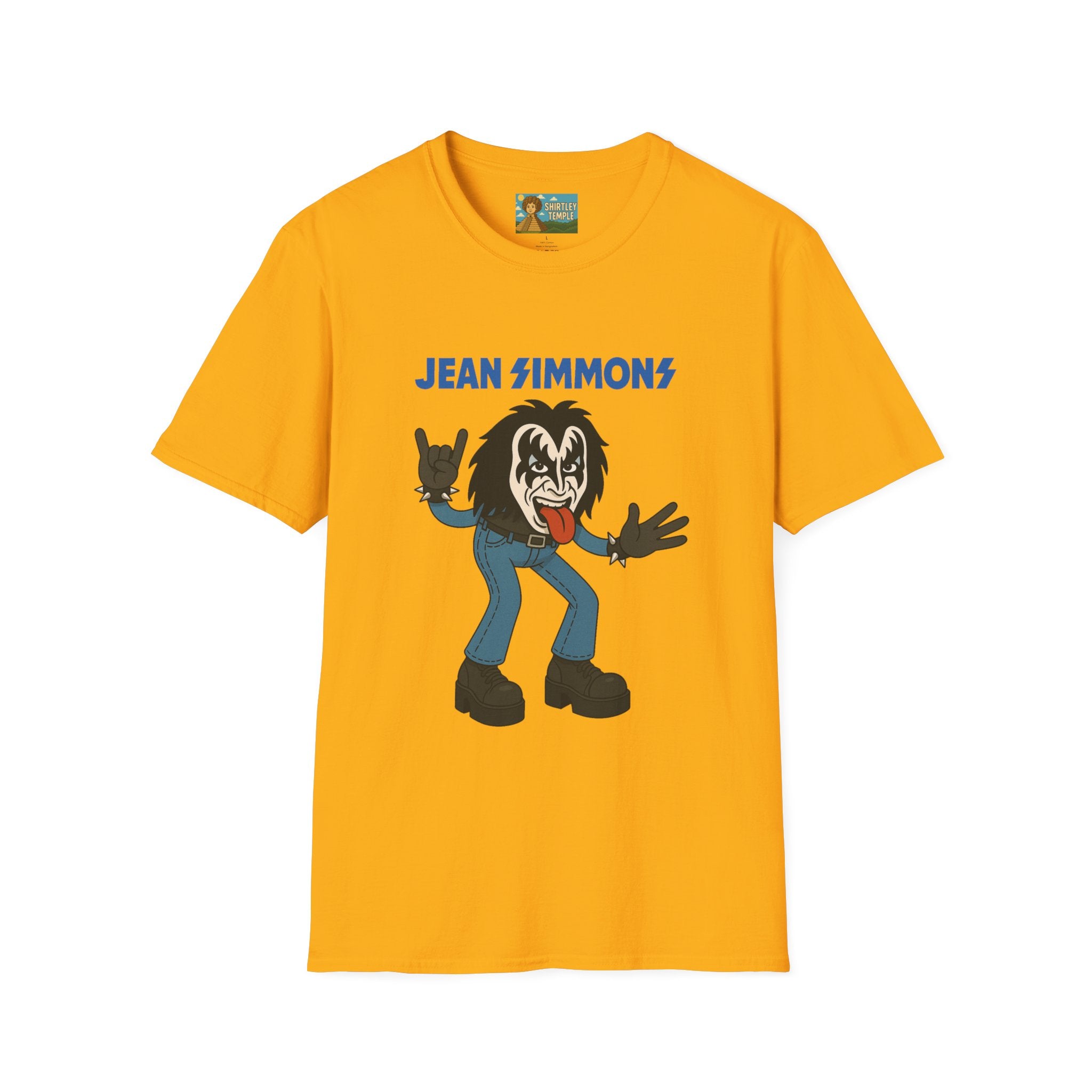 Jean Simmons Funny Shirt Mashup Tribute Parody Pun Rockstar Softstyle T-Shirt, Unisex Tee, Graphic Tee, Music Lover Gift, Jeans Lover Shirt,