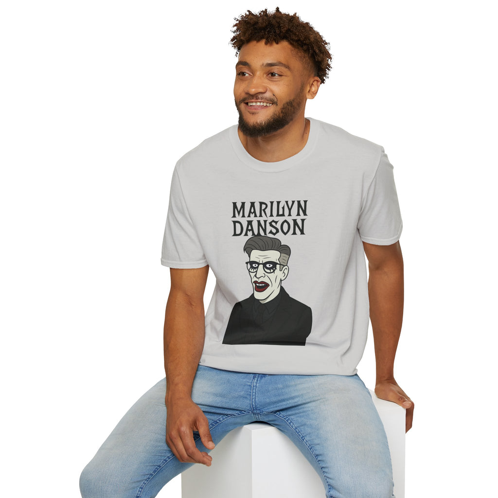 Marilyn Danson Funny Shirt, Mashup Tribute Tee, Parody Comedy Gift, Unisex Softstyle T-Shirt, Marilyn Manson Ted Danson