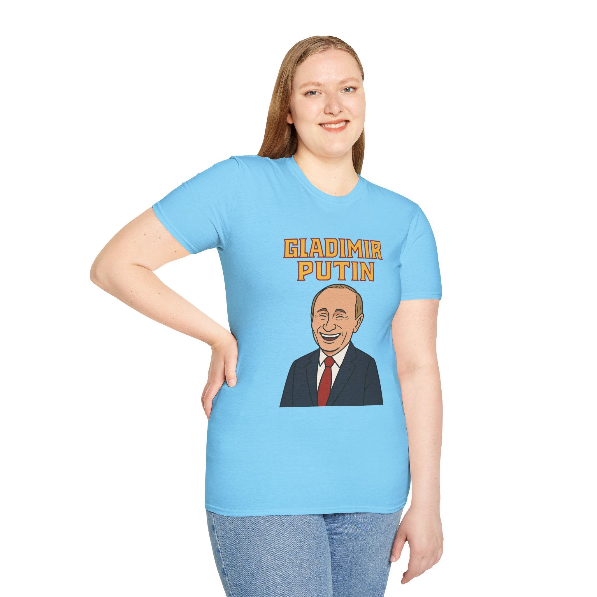 Gladimir Putin funny shirt wordplay vladimir putin being glad