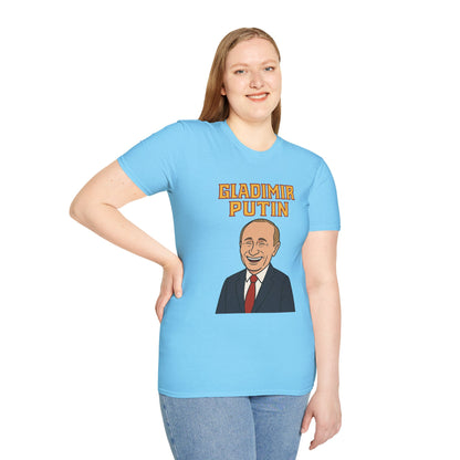Gladimir Putin funny shirt wordplay vladimir putin being glad