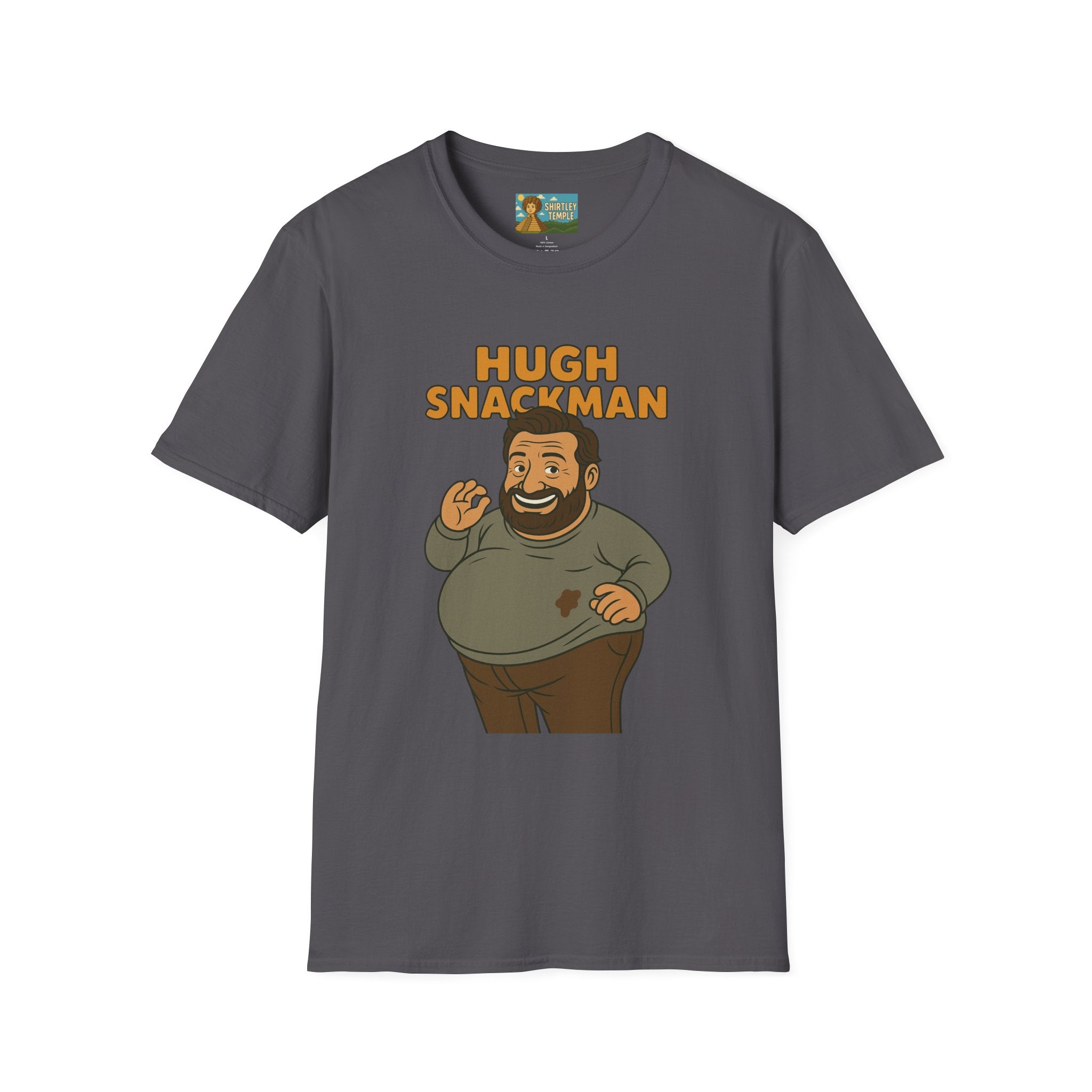 Hugh Snackman Funny Shirt, Hugh Jackman Parody Tee, Comedy Tribute Apparel, Unisex Softstyle T-Shirt