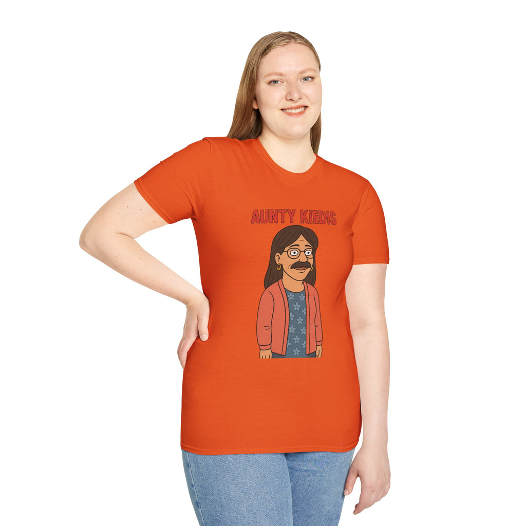 Aunty Kiedis funny wordplay Anthony Kiedis from Red Hot Chili Peppers reimagined as someone's beloved aunt.