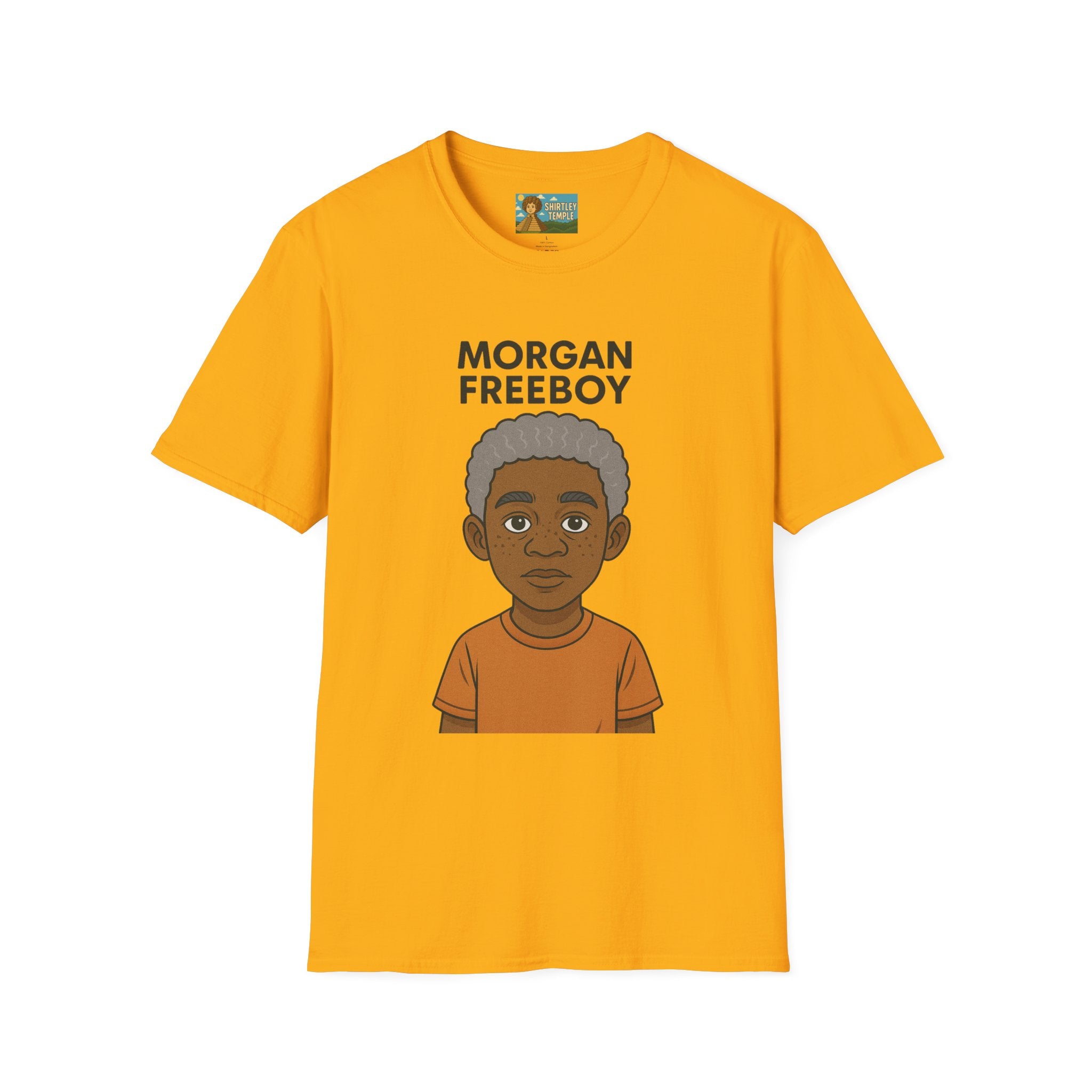 Morgan Freeboy Tribute T-Shirt, Funny Parody Tee, Morgan Freeman Wordplay Shirt, Unisex Softstyle, Gift for Comedy Lovers, Pop Culture Top