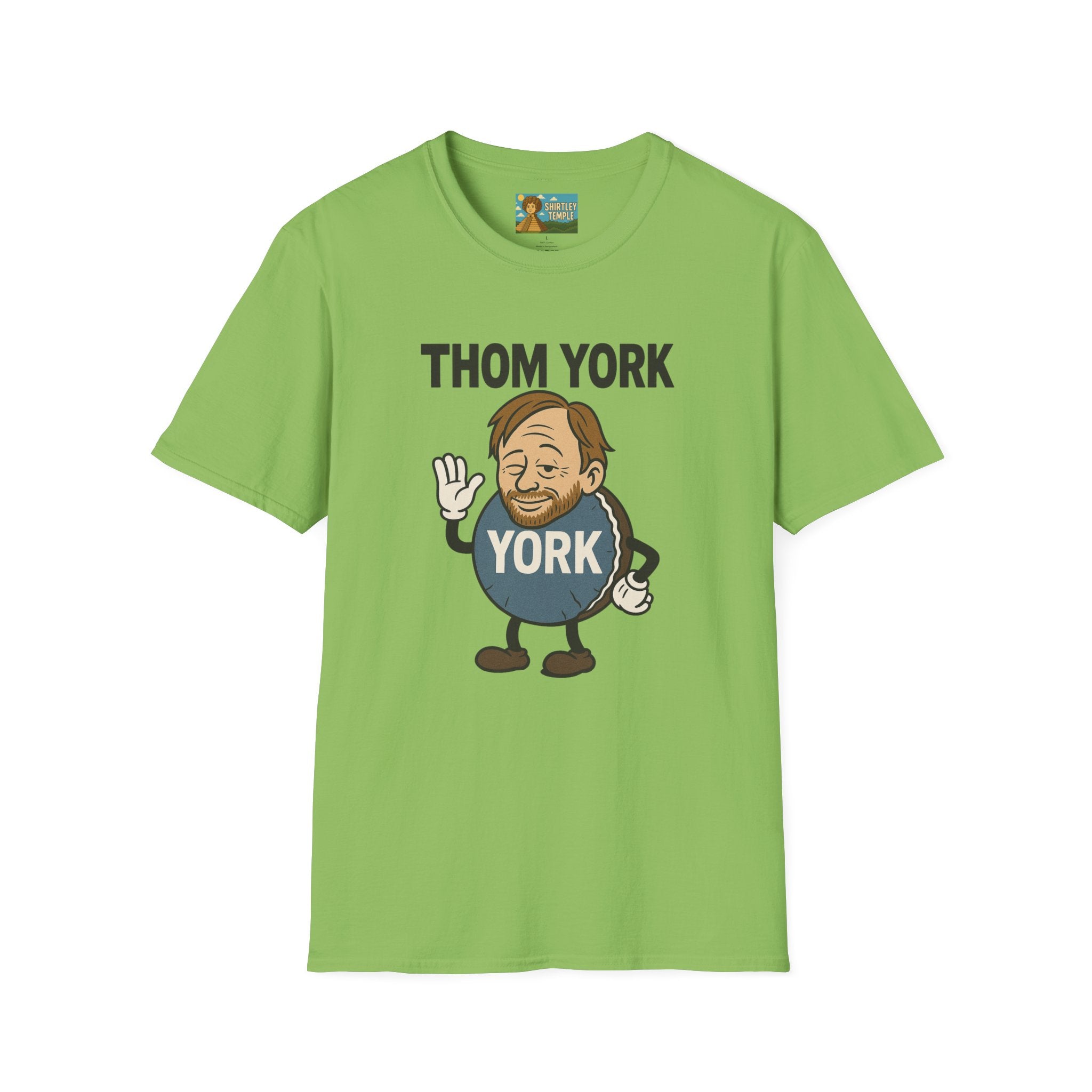 Thom York Peppermint Patty T-Shirt, Radiohead Musician Gift, Alternative Rock Tee, Funny Singer Shirt, Softstyle Unisex Top