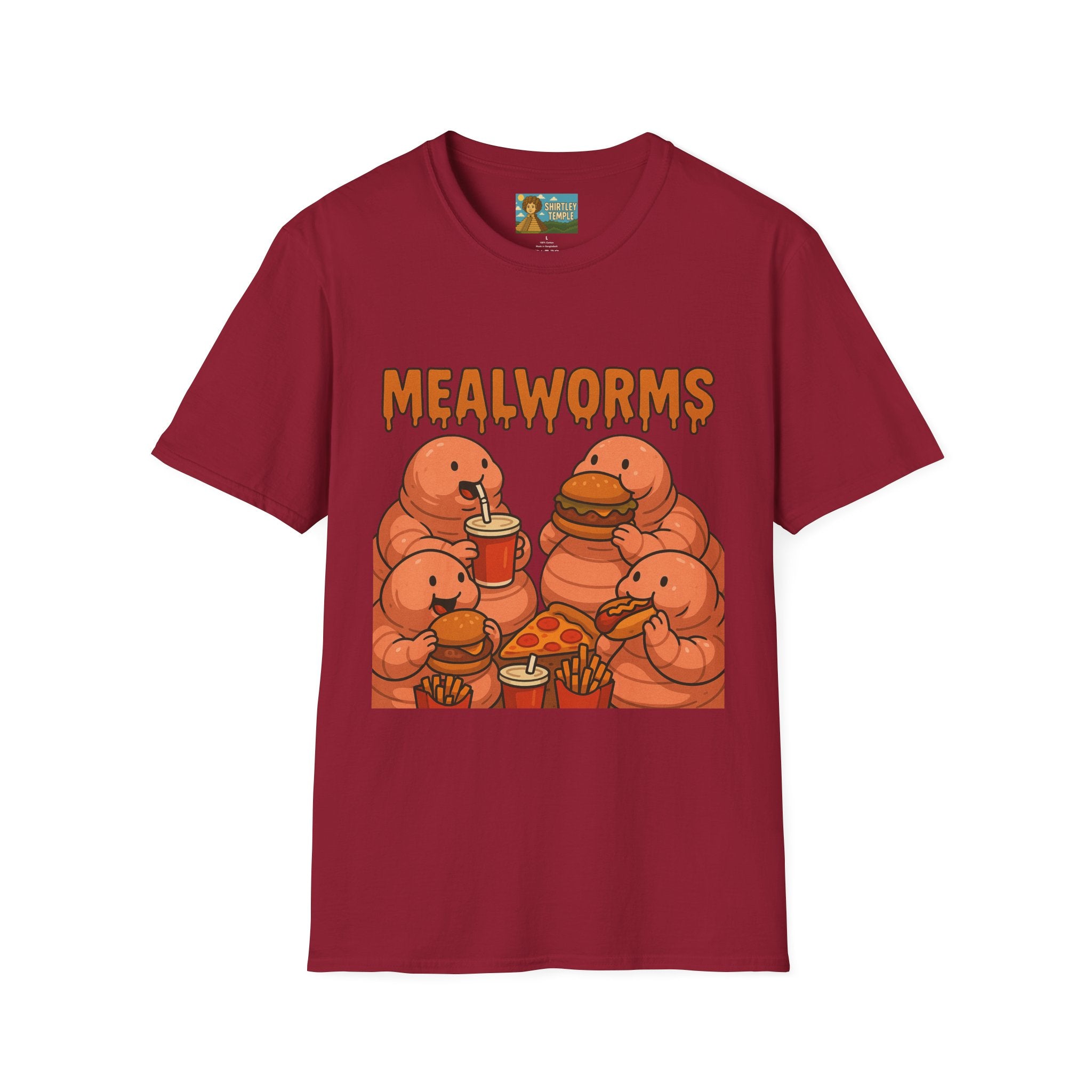 Mealworms Funny Shirt, Fat Earthworms Parody Tee, Wordplay Pun, Comedy Gift Apparel, Meal Lovers, Worm Fans, Hilarious