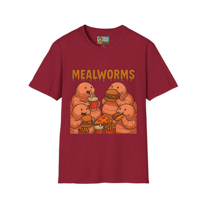 Mealworms Funny Shirt, Fat Earthworms Parody Tee, Wordplay Pun, Comedy Gift Apparel, Meal Lovers, Worm Fans, Hilarious