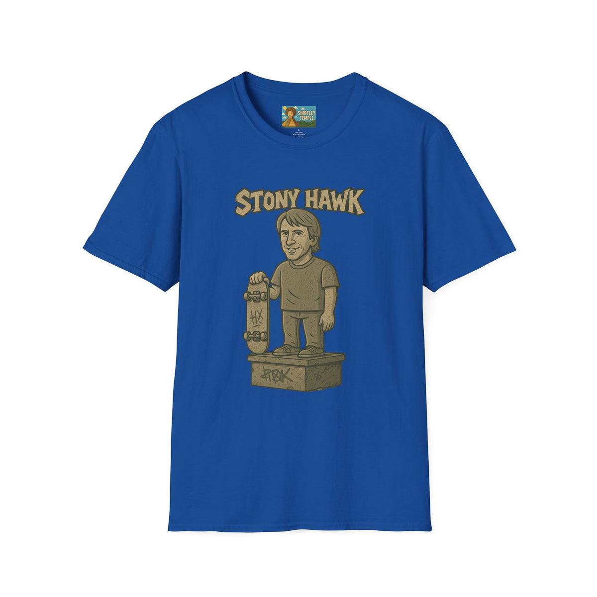 Stony Hawk Unisex T-Shirt, Skateboard Legend Parody Tee, Statue Wordplay Shirt, Funny Skater Gift, Skateboarding Fan Top