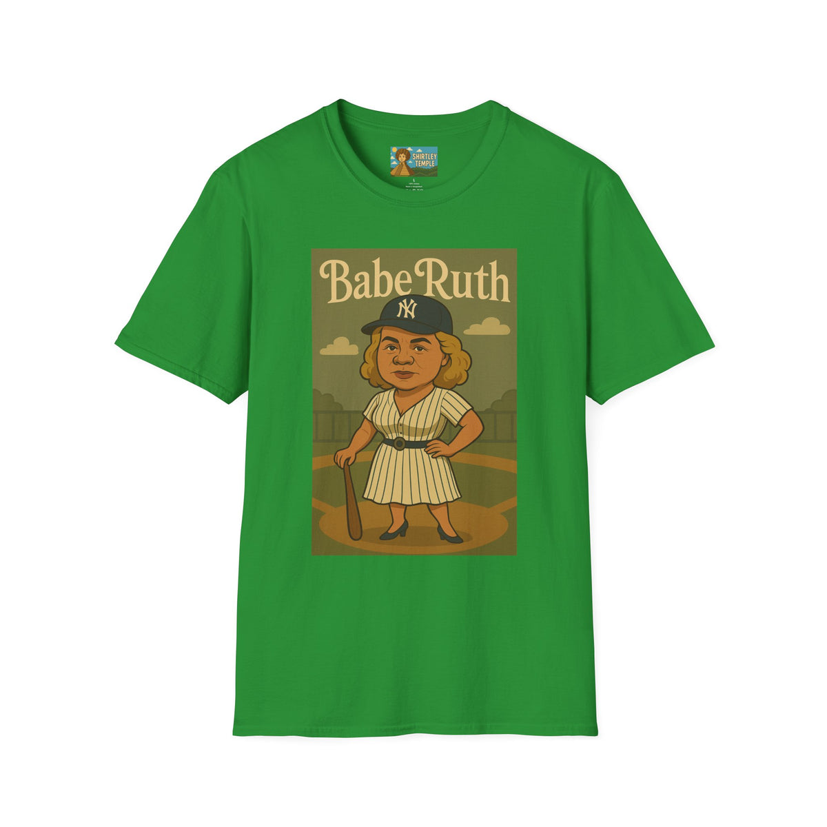 Babe Ruth funny wordplay pun baseball star remagined as a babe vintage nerd gift