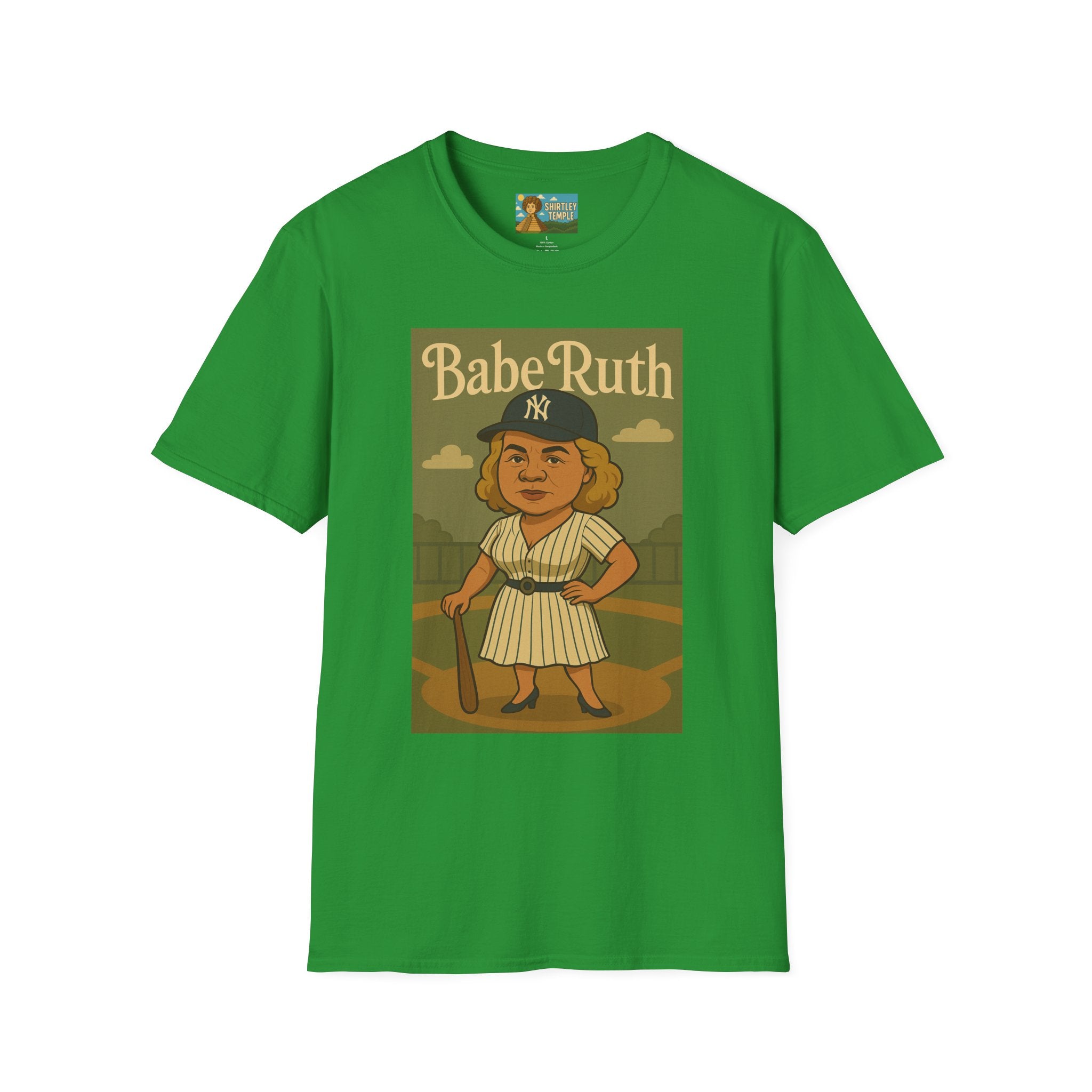 Babe Ruth funny wordplay pun baseball star remagined as a babe vintage nerd gift