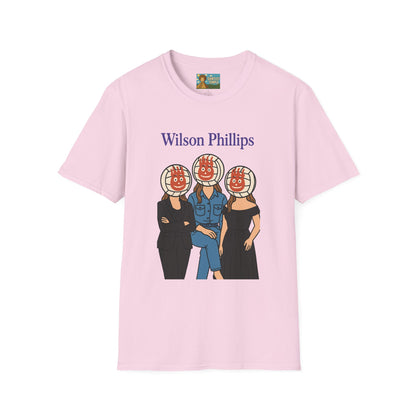 Wilson and Phillips Mashup Softstyle T-Shirt, Funny Wordplay Tribute Singers, Volleyball Theme Gift Tee