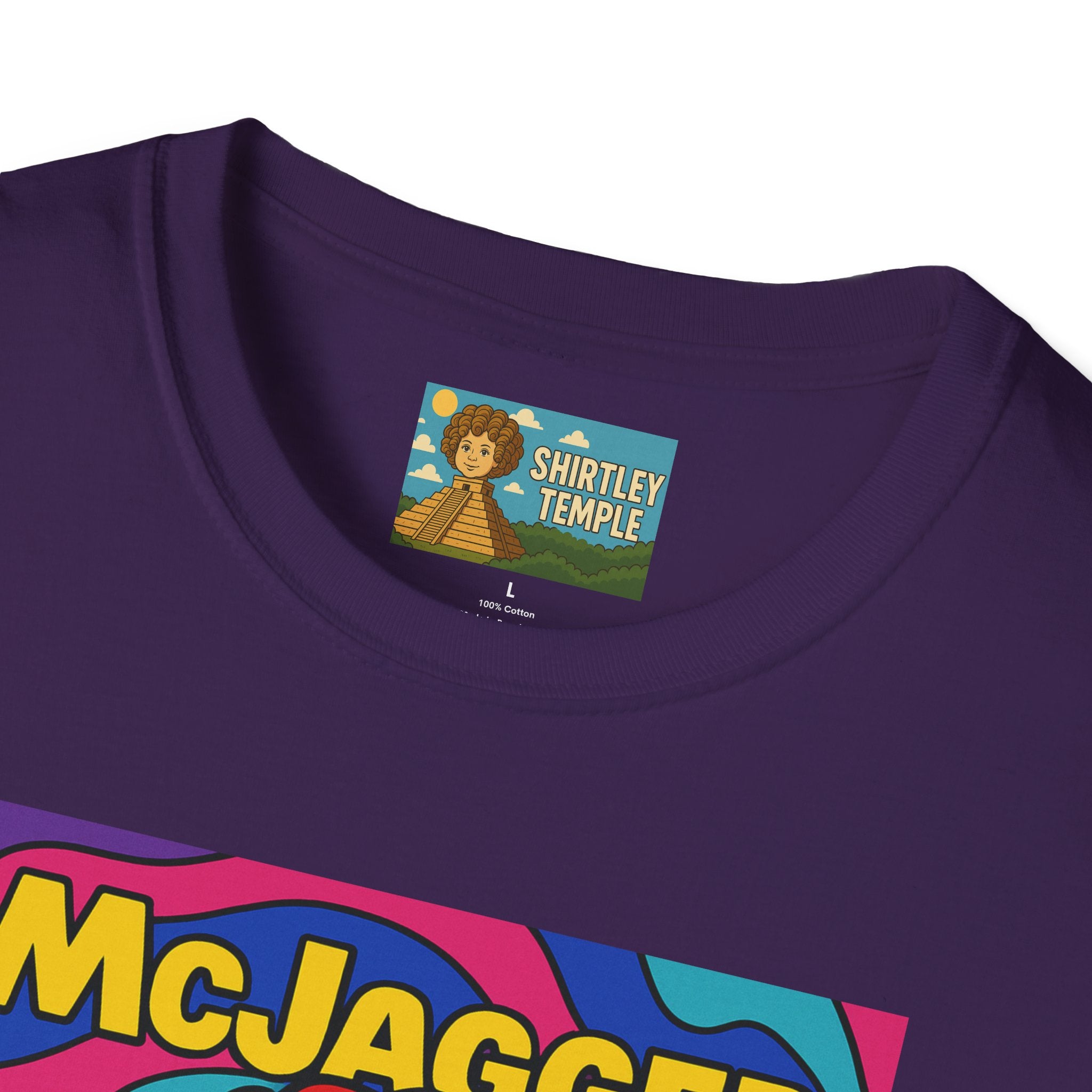McJagger ver 2 Psychedelic Funny Unisex T-Shirt, Mashup Tribute Tee for Men and Women, Softstyle Shirt for Comedy Fans, Parody Graphic Tee