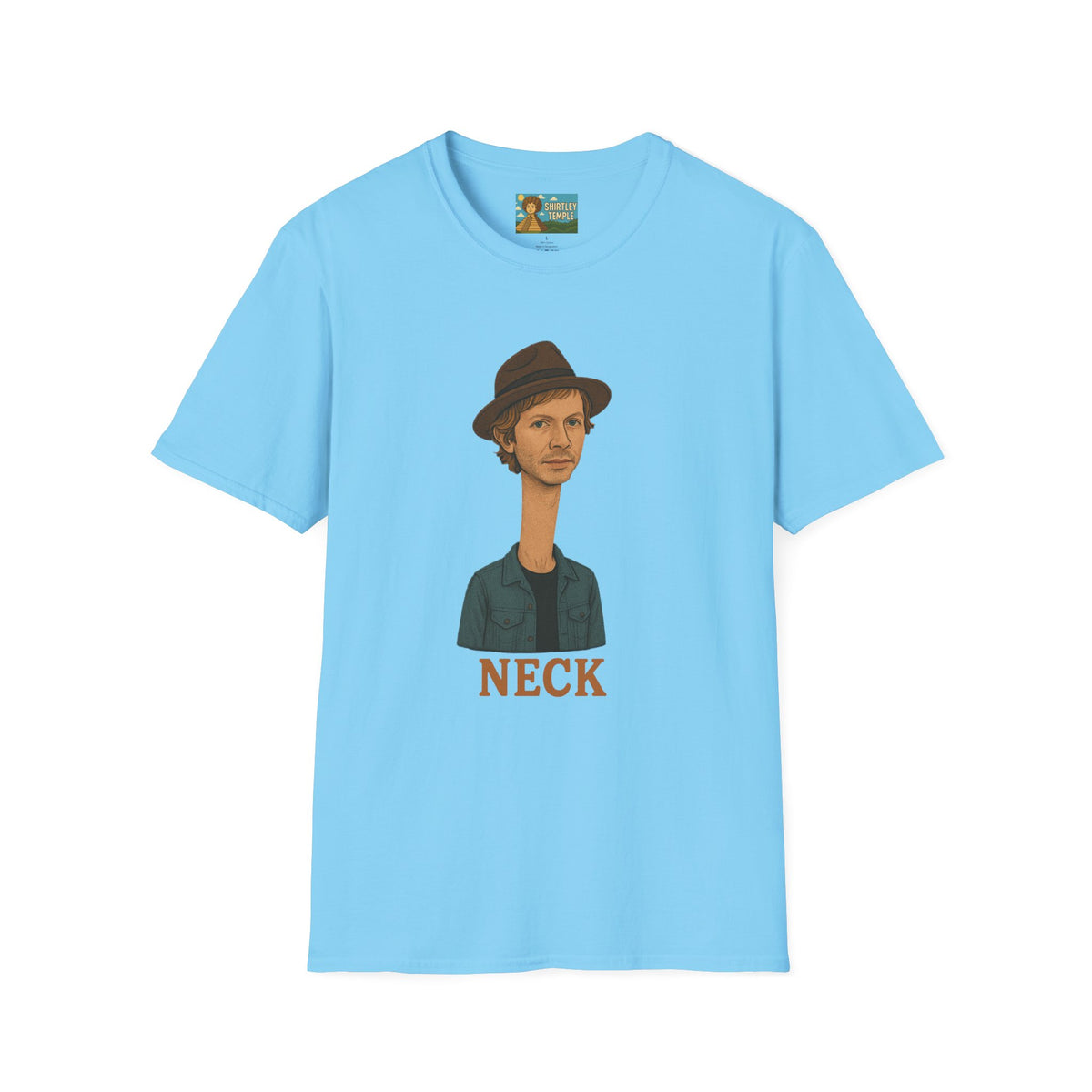 Neck Funny Long Neck Beck Tribute Unisex T-Shirt, Musician Parody Tee, Top for Comedy Fans, Neck Shirt with Wordplay, Music Lover Gift