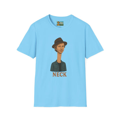 Neck Funny Long Neck Beck Tribute Unisex T-Shirt, Musician Parody Tee, Top for Comedy Fans, Neck Shirt with Wordplay, Music Lover Gift