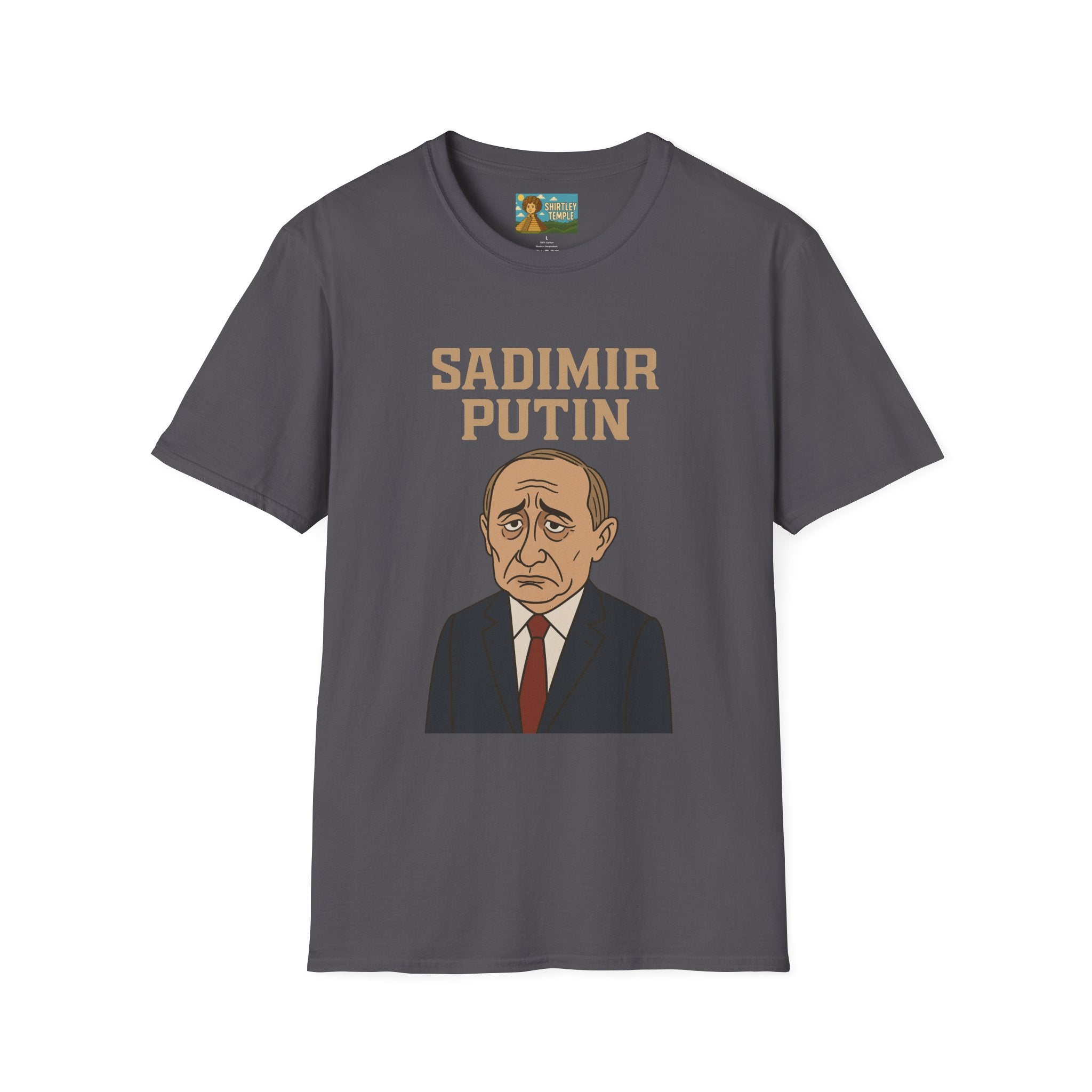 Sadimir Putin Funny T-Shirt, Vladimir Putin Parody Tee, Sad Person Comedy Shirt, Wordplay Humor Top
