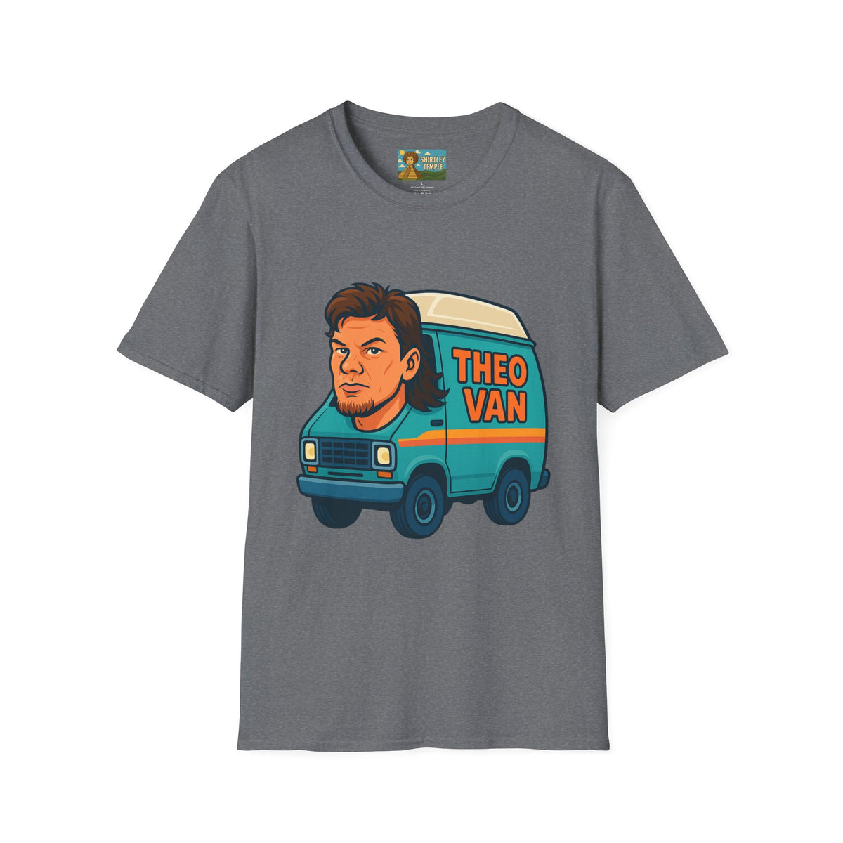 Theo Van (Theo Von + Van = Theo Van) Funny Tribute T-Shirt, Comedy Mashup Tee, Comedian Parody Shirt, Unisex Softstyle Top, Van Lover Gift