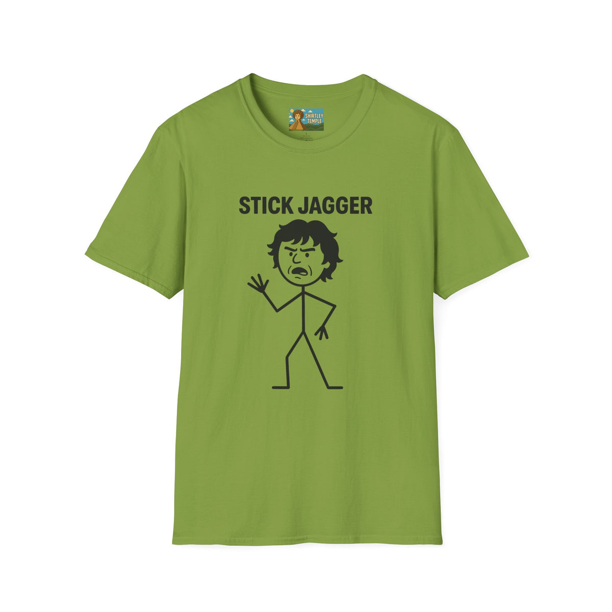 Stick Jagger Funny Shirt, Stick Figure Parody Wordplay T-Shirt, Pun Mashup Tee, Humorous Graphic Top, Sarcastic Slogan Clothing