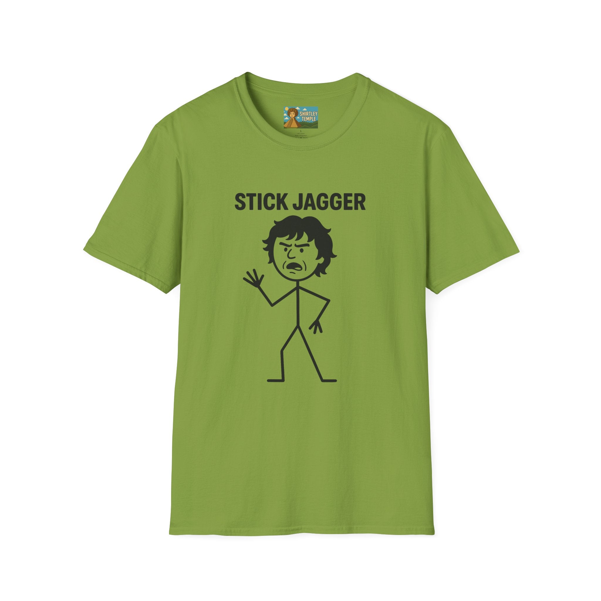 Stick Jagger Funny Shirt, Stick Figure Parody Wordplay T-Shirt, Pun Mashup Tee, Humorous Graphic Top, Sarcastic Slogan Clothing