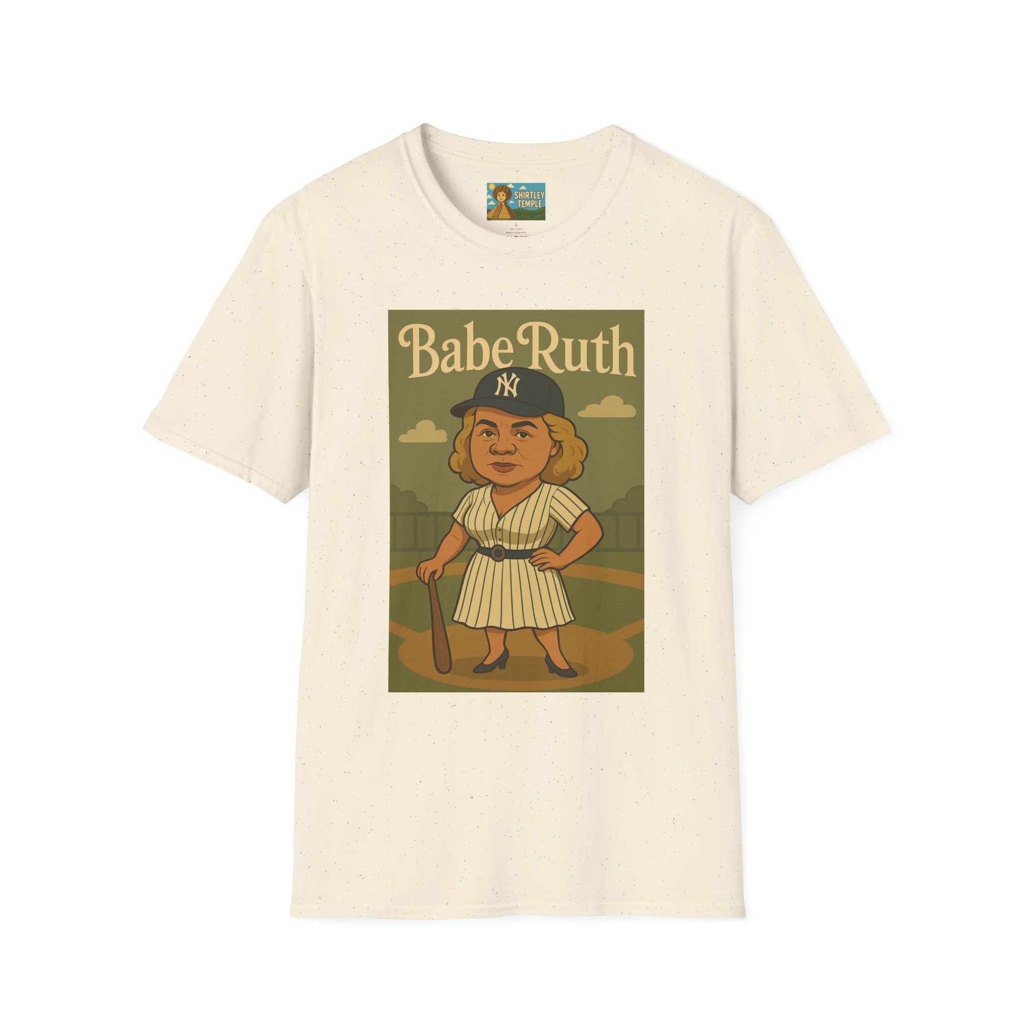 Babe Ruth funny wordplay pun baseball star remagined as a babe vintage nerd gift