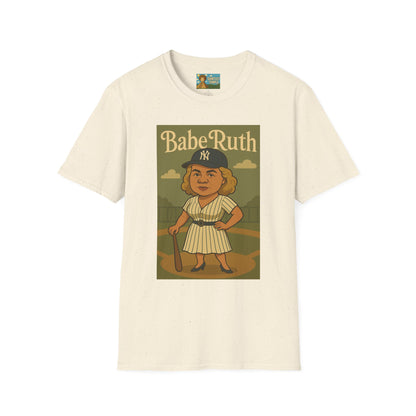 Babe Ruth funny wordplay pun baseball star remagined as a babe vintage nerd gift